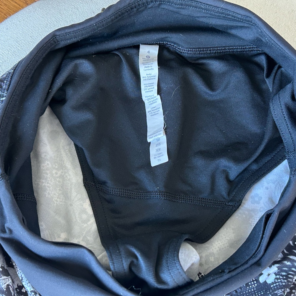 Lululemon Speed Short Size 4 SeaWheeze Counter Culture White/Black Running - Picture 6 of 13